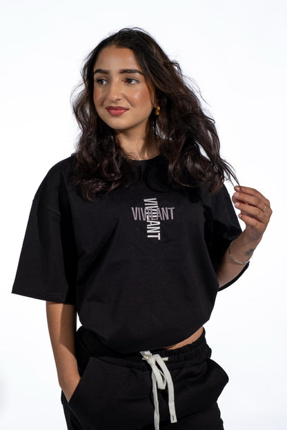 Boxy fit t-shirt black